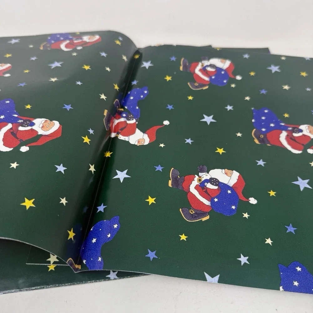 Vintage Christmas Wrapping Paper Gift Wrap 3 Sheets 22